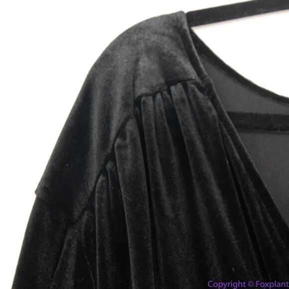 NEW Eloquii black Relaxed Velvet Jumpsuit with pockets, 26/28 - Picture 15 of 16